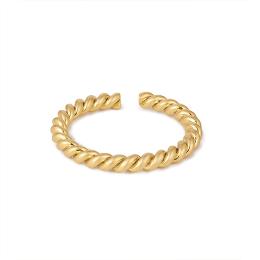 Chunky Gold Twist Bangle Bracelet