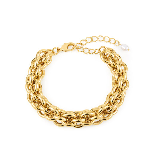 Extra Super Chunky Gold Rolo Chain Bracelet