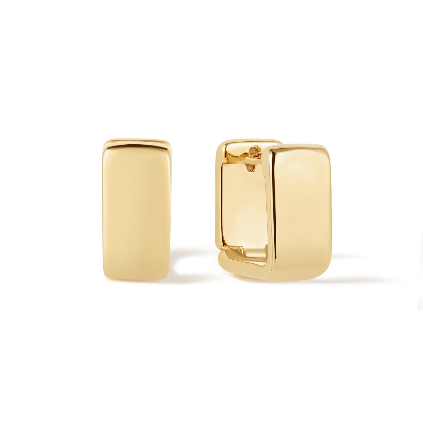 Thick Square Gold Hoops