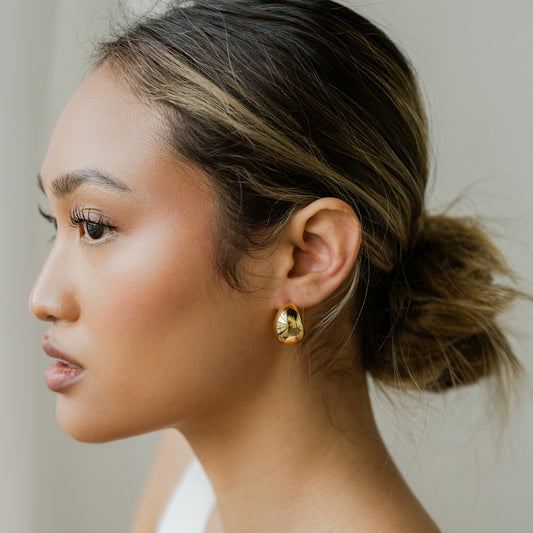 Gold Chunky Open Hoops