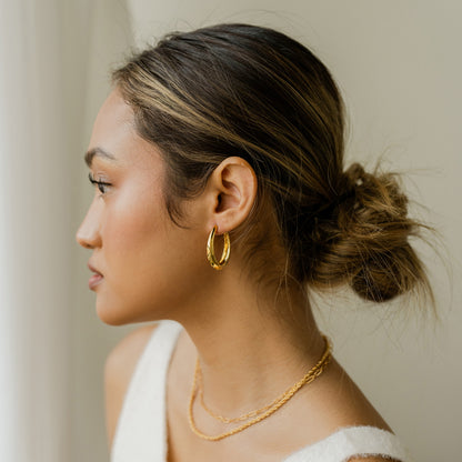 Everyday Gold Oval Hoops