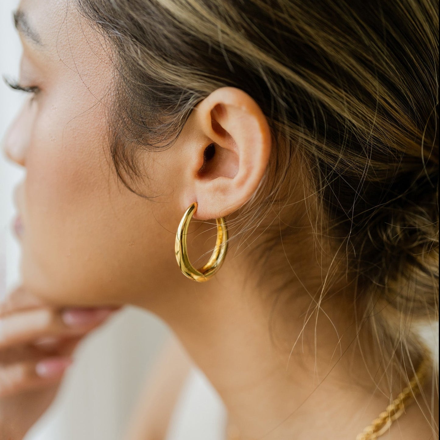 Everyday Gold Oval Hoops