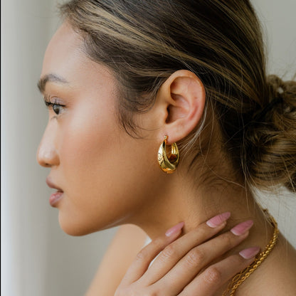 Everyday Gold Chunky Oval Hoops