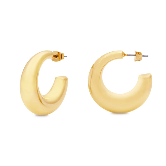 Thick Gold Chunky Hoops