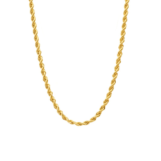 Gold Chunky Rope Chain Necklace