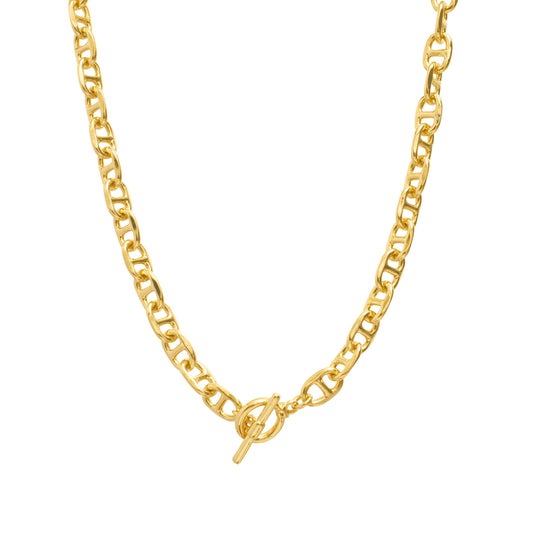 Gold Mariner Chain Toggle Nacklace