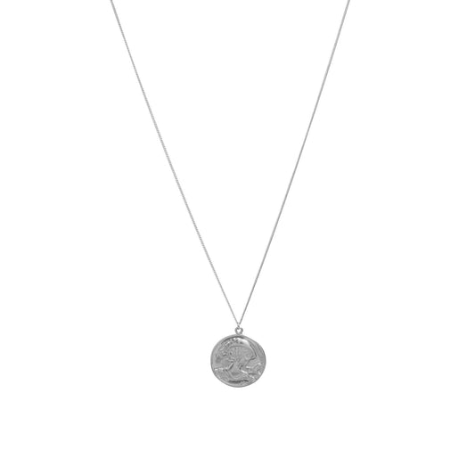 Silver Coin Charm Necklace