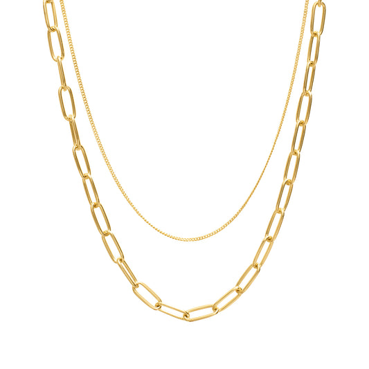 Gold  Layering  Necklace Link Chain Delicate Chain