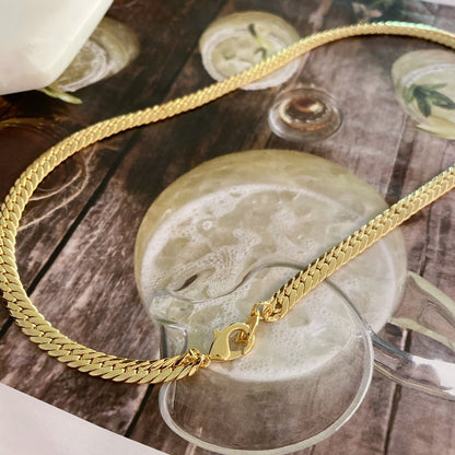 Gold Thick Snake Chain Necklace