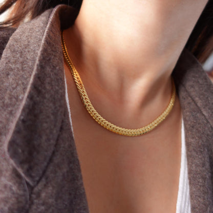 Gold Thick Snake Chain Necklace